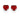 SILVER 925 RED HEART BUTTON EARRINGS