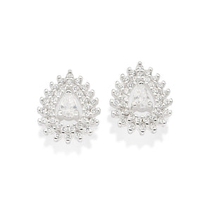 SILVER 925 COLD WINTER BUTTON EARRINGS
