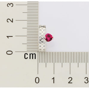 SILVER 925 PINK LOVE EAR CUFF