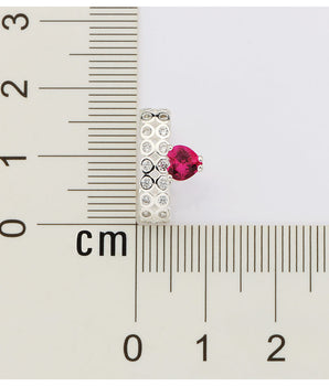 SILVER 925 PINK LOVE EAR CUFF