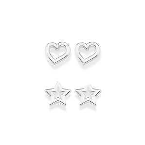SILVER 925 CELESTIAL STUD EARRINGS KIT