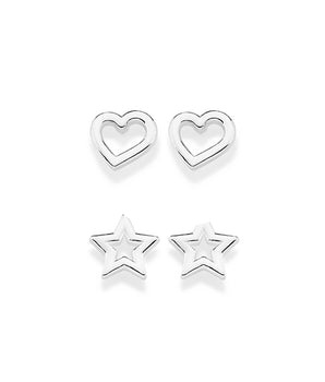 SILVER 925 CELESTIAL STUD EARRINGS KIT