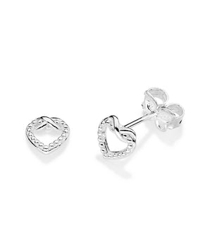 SILVER 925 INFINITE HEART STUD EARRINGS