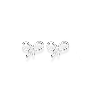 SILVER 925 WHISPER BOW STUD EARRINGS