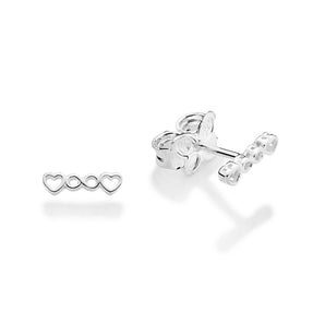 SILVER 925 LOVE LOOP STUD EARRINGS