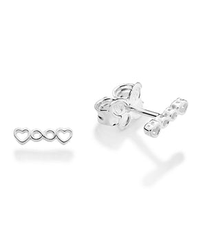 SILVER 925 LOVE LOOP STUD EARRINGS