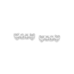SILVER 925 LOVE LOOP STUD EARRINGS