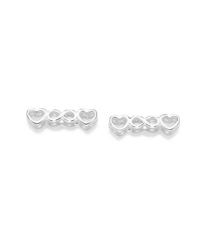 SILVER 925 LOVE LOOP STUD EARRINGS