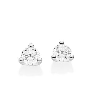SILVER 925 SUMMER TRIANGLE STUD EARRINGS
