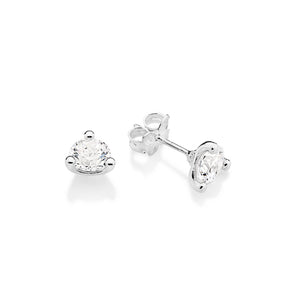 SILVER 925 SUMMER TRIANGLE STUD EARRINGS