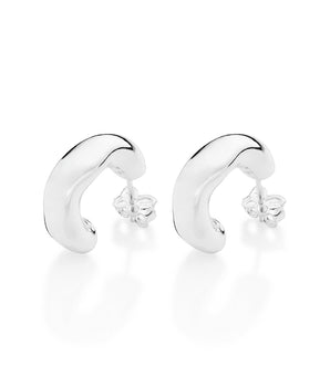 SILVER 925 ESSENTIAL HUGGIE EARRINGS