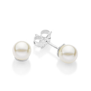 SILVER 925 TIMELESS PEARL STUD EARRINGS