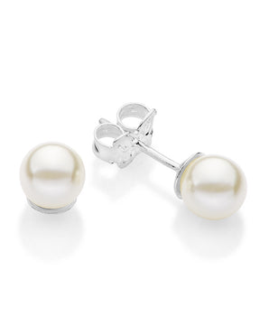 SILVER 925 TIMELESS PEARL STUD EARRINGS