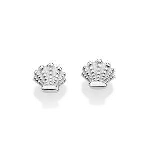 SILVER 925 SEASHELL STUD EARRINGS