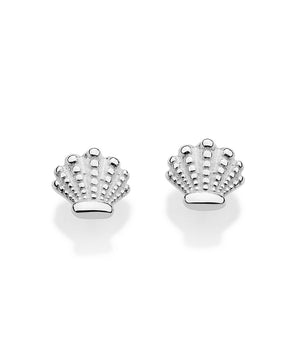 SILVER 925 SEASHELL STUD EARRINGS