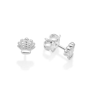 SILVER 925 SEASHELL STUD EARRINGS