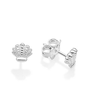 SILVER 925 SEASHELL STUD EARRINGS