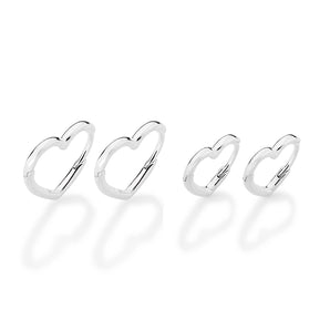 SILVER 925 HEART HUGGIES EARRING KIT