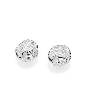 SILVER 925 INTERTWINED CIRCLES OF HARMONY STUD EARRINGS