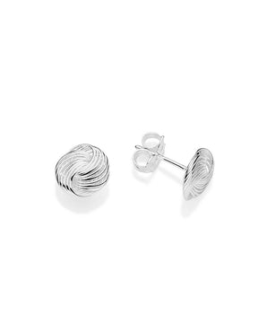 SILVER 925 INTERTWINED CIRCLES OF HARMONY STUD EARRINGS