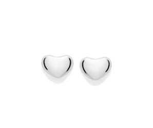 SILVER 925 HEART ESSENCE STUD EARRINGS