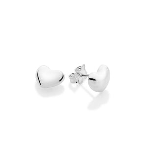 SILVER 925 HEART ESSENCE STUD EARRINGS
