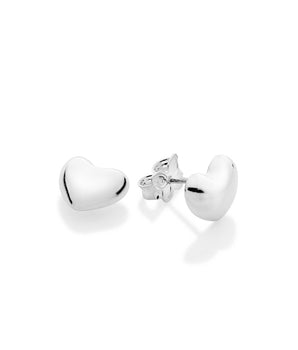 SILVER 925 HEART ESSENCE STUD EARRINGS