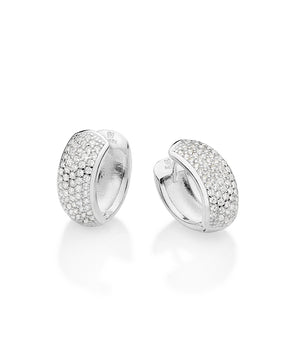 SILVER 925 LUXURY HUGGIE EARRINGS