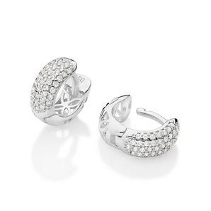 SILVER 925 LUXURY HUGGIE EARRINGS