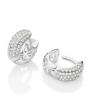SILVER 925 LUXURY HUGGIE EARRINGS