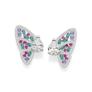 SILVER 925 MAJESTIC BUTTERFLY EARRINGS