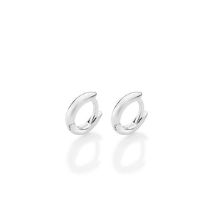 SILVER 925 SMALL TRADITIONAL HUGGIE EARRINGS