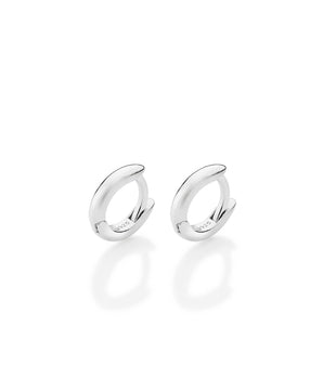 SILVER 925 SMALL TRADITIONAL HUGGIE EARRINGS