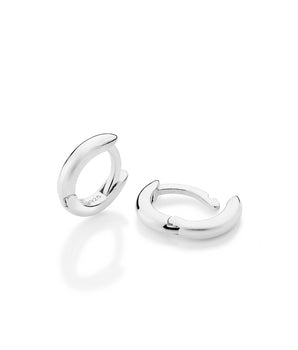 SILVER 925 SMALL TRADITIONAL HUGGIE EARRINGS