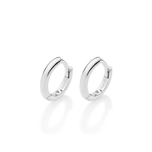 SILVER 925 LARGE TRADITIONAL HUGGIE EARRINGS