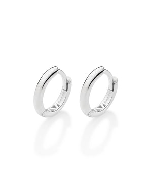 SILVER 925 LARGE TRADITIONAL HUGGIE EARRINGS