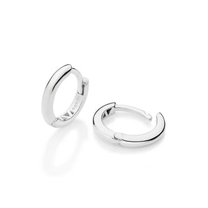 SILVER 925 LARGE TRADITIONAL HUGGIE EARRINGS