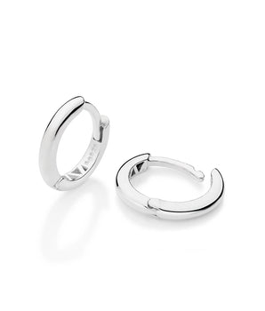 SILVER 925 LARGE TRADITIONAL HUGGIE EARRINGS