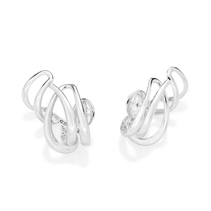 SILVER 925 ABSTRACT SCULPTURAL EAR CUFF