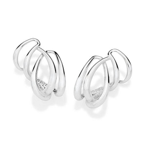 SILVER 925 ABSTRACT SCULPTURAL EAR CUFF