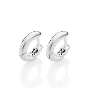 SILVER 925 BOLD HUGGIE EARRINGS