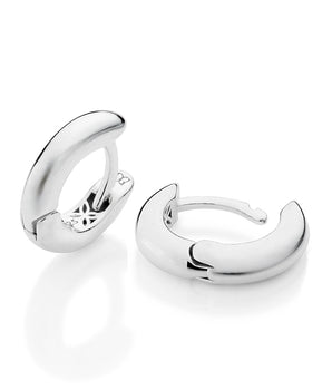 SILVER 925 BOLD HUGGIE EARRINGS