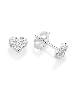 SILVER 925 PURE LOVE STUD EARRINGS