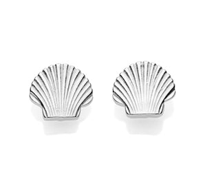 SILVER 925 SEASHELL STUD EARRINGS