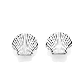 SILVER 925 SEASHELL STUD EARRINGS