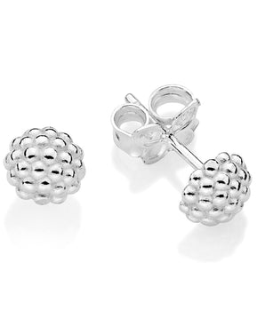 SILVER MUSE BEADED STUD EARRINGS