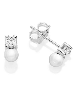 SILVER 925 MORNING DEW STUD EARRINGS