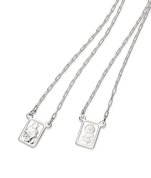 SILVER 925 OUR LADY OF MOUNT CARMEL SCAPULAR