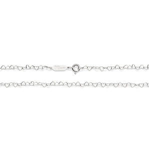 SILVER 925 HEART LINK CHAIN
