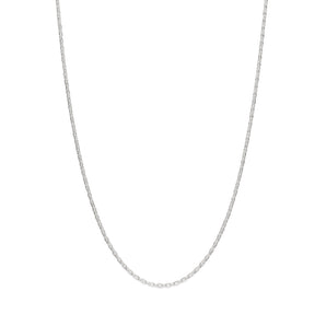 SILVER 925 TWISTED CABLE LINK CHAIN - 50CM